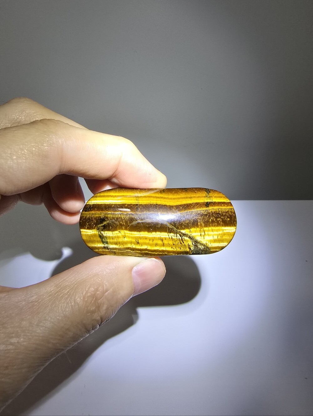 Tigers Eye Crystal Palmstone #I